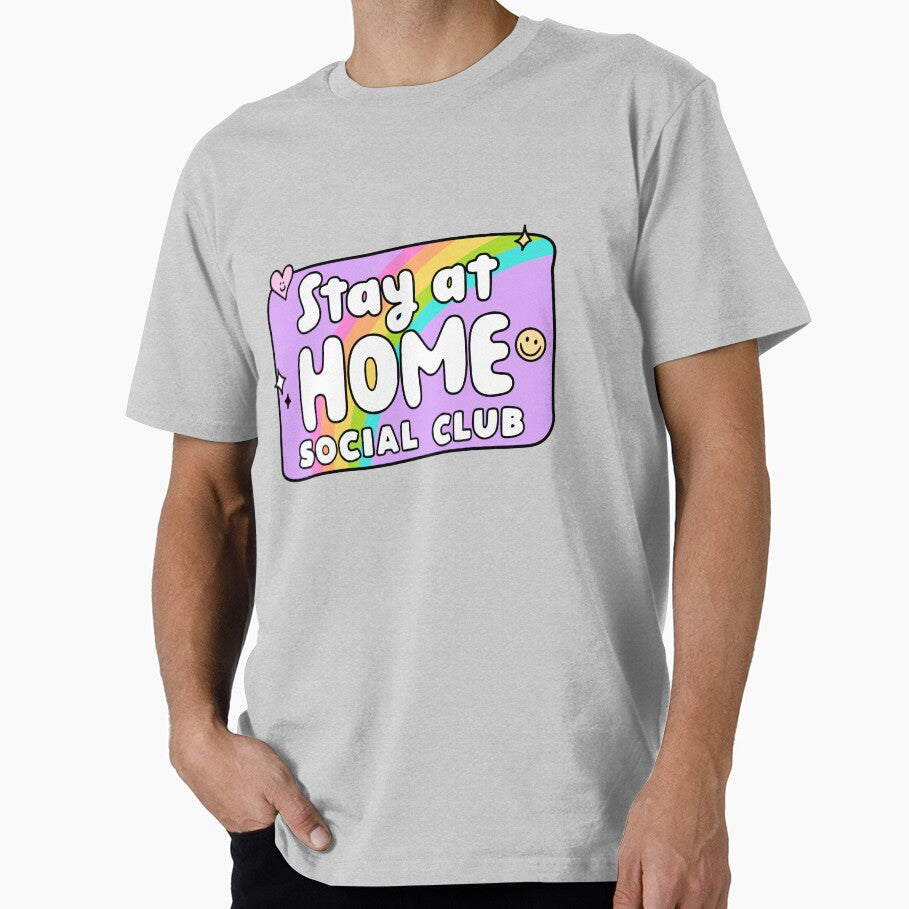 Stay at home social club. Kawaii purple anti-social homebody by TryinMyBestClub T-Shirts, Hoodie, Sweatshirt (Image 1)