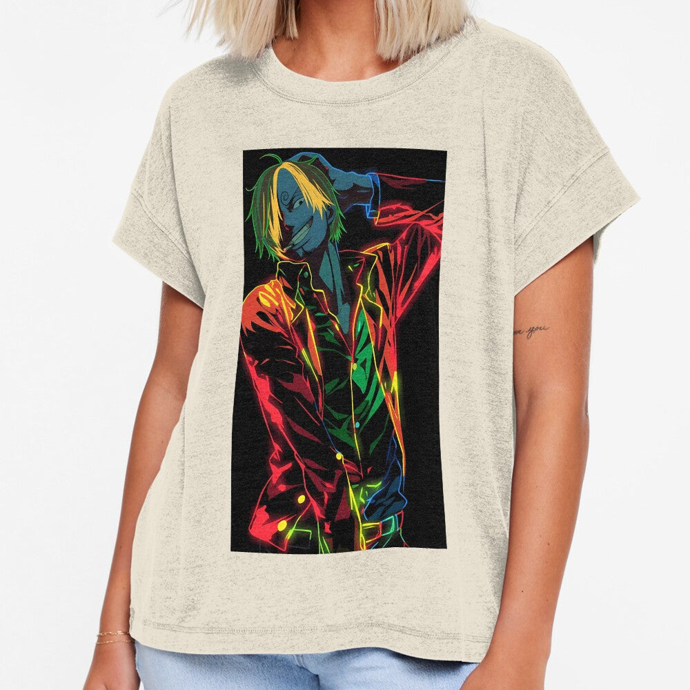 Sanji | Neon Chef Fighter Glow – Anime Inspired Flame Kick Warrior Art by Dyan4