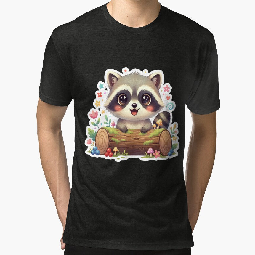 Curious raccoon by SimonsDesignArt T-Shirts, Hoodie, Sweatshirt | BlankRebels.com (Image 1)