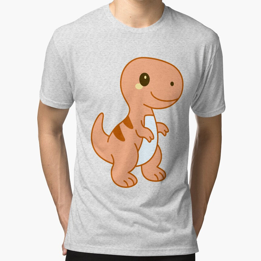 Cute Orange Cartoon Dinosaur Art by IN Tales T-Shirts, Hoodie, Sweatshirt | BlankRebels.com (Image 1)