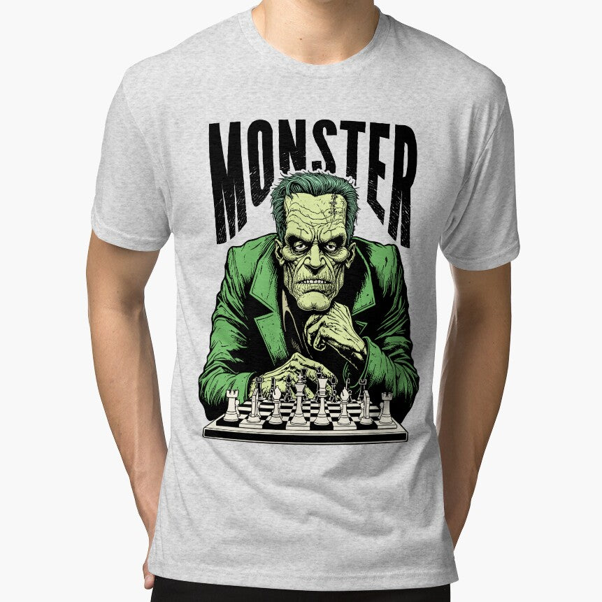 Frankenstein Playing Chess Monster Funny Checkmate Halloween by GrandeDuc T-Shirts, Hoodie, Sweatshirt (Image 1)