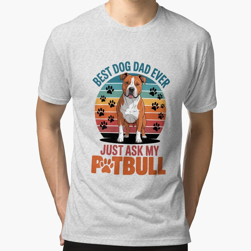 Dad Pitbull Best Dog dad Ever by IdunayaStore T-Shirts, Hoodie, Sweatshirt | BlankRebels.com (Image 1)