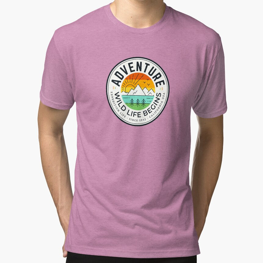 Adventure - Wild Life Begins by tonyzi T-Shirts, Hoodie, Sweatshirt | BlankRebels.com (Image 1)