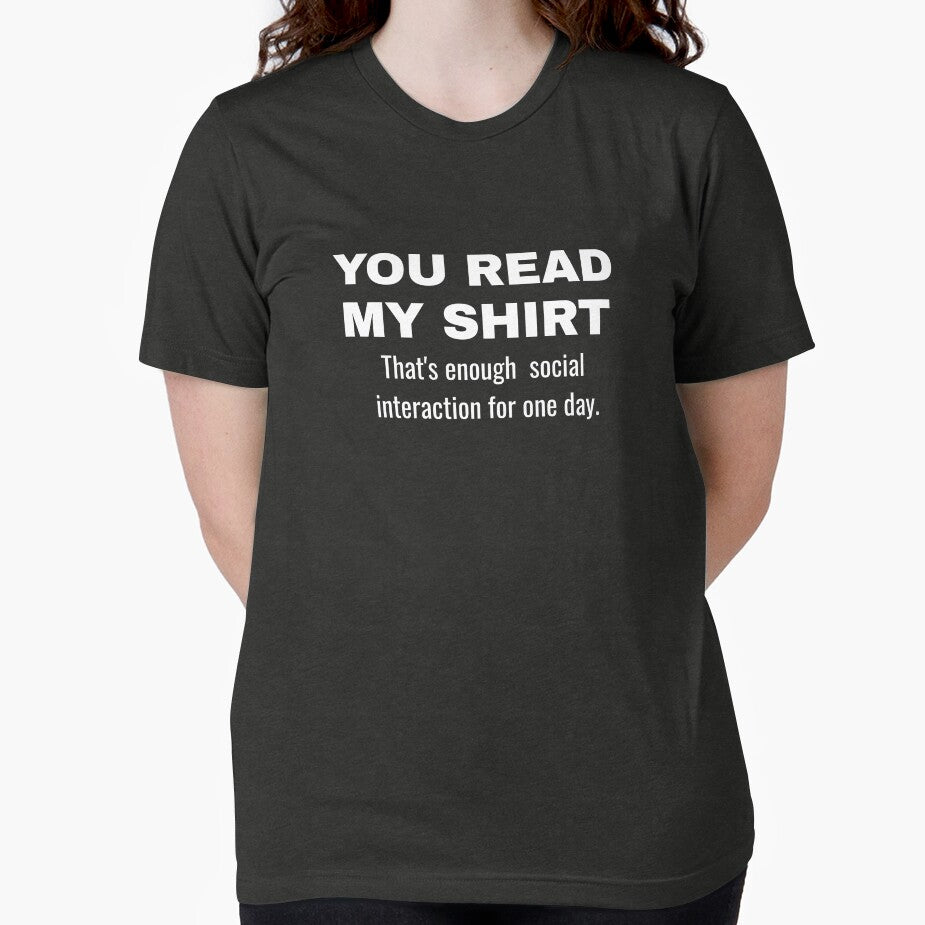 You Read My Shirt – Fun Introvert Sarcasm by AmeliaKrysiak Hoodie, Sweatshirt | BlankRebels.com (Image 2)