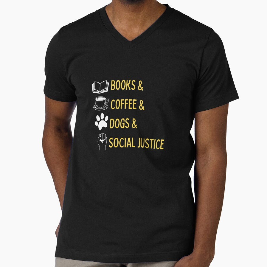 Books And Coffee And Dogs And Social Justice by TThousand T-Shirts, Hoodie, Sweatshirt | BlankRebels.com (Image 1)