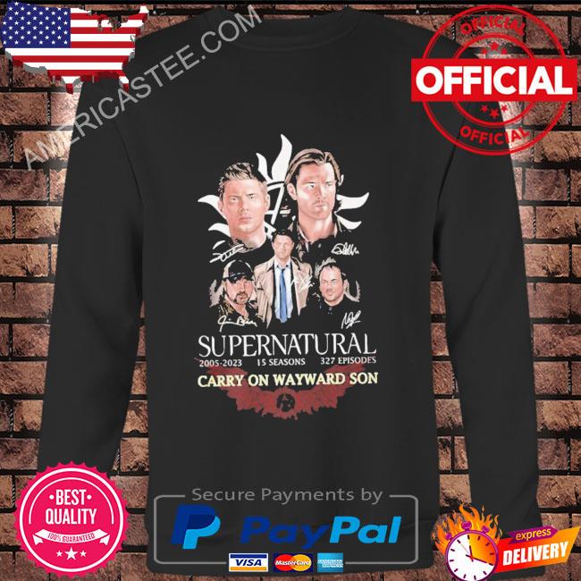 Supernatural 2005 2023 15 seasons 32 episodes carry on wayward son shirt