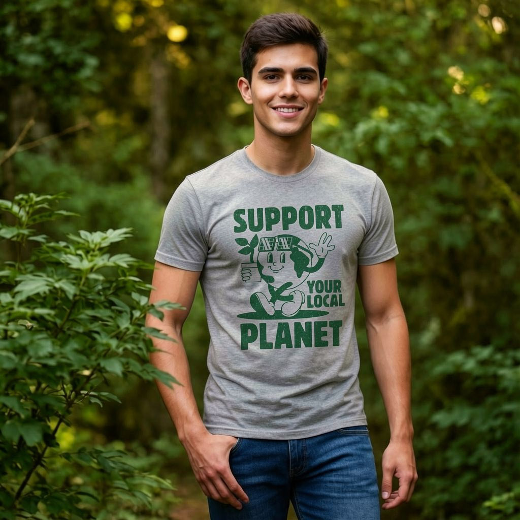 Support Your Local Planet Men's T Shirt