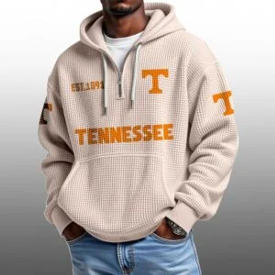 Tennessee EST 1891 Half Quarter Zip Waffle Hoodies