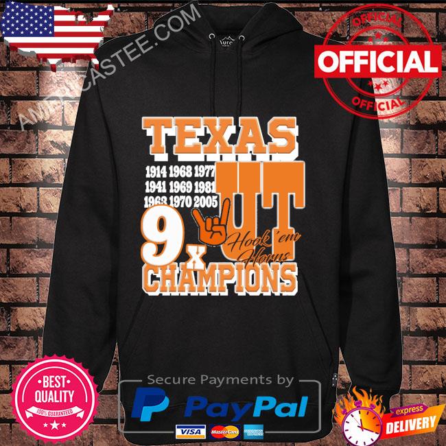 Texas longhorn graphic 9x champions hook ’em horns shirt