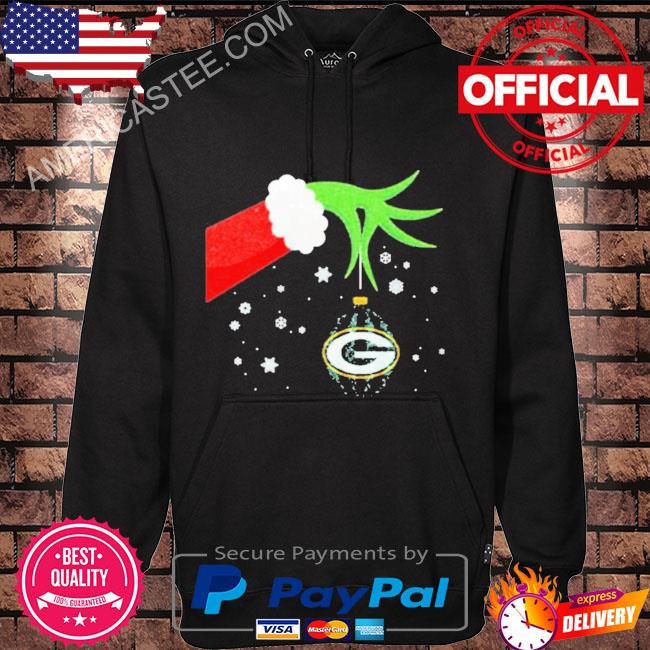The Grinch hands Ornament Green Bay Packers Merry Christmas 2023 t-shirt