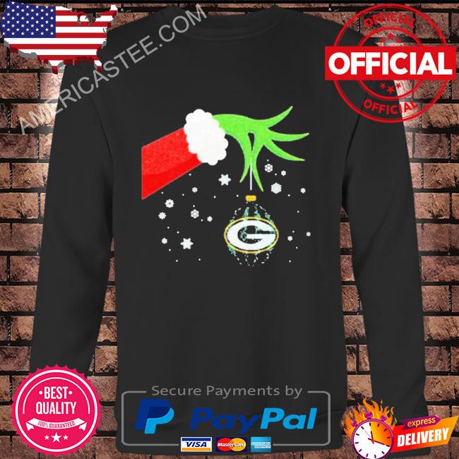 The Grinch hands Ornament Green Bay Packers Merry Christmas 2023 t-shirt