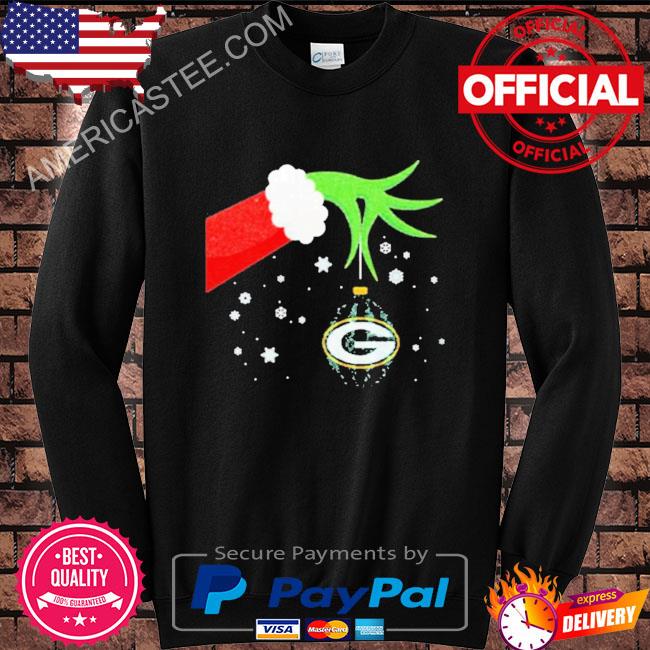 The Grinch hands Ornament Green Bay Packers Merry Christmas 2023 t-shirt