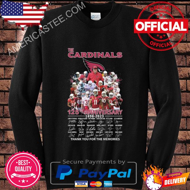 The St. Louis Cardinals 125st anniversary 1898 2023 thank you for the memories signatures St. Louis Cardinals shirt
