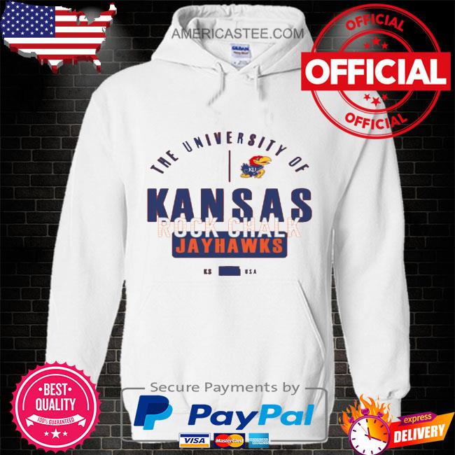 The University Of Kansas jayhawks rock chalk sewn up fresh shirt