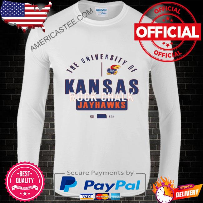 The University Of Kansas jayhawks rock chalk sewn up fresh shirt