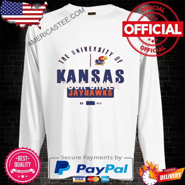 The University Of Kansas jayhawks rock chalk sewn up fresh shirt