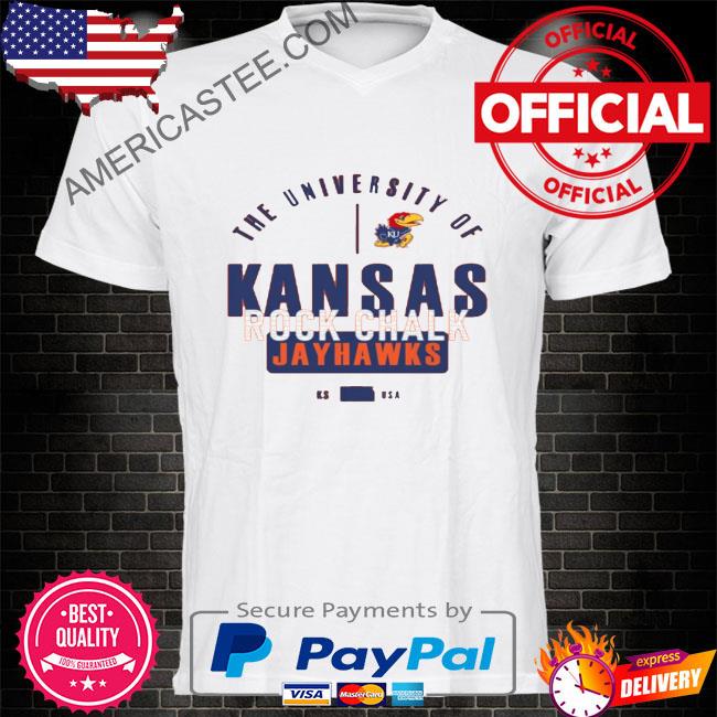 The University Of Kansas jayhawks rock chalk sewn up fresh shirt