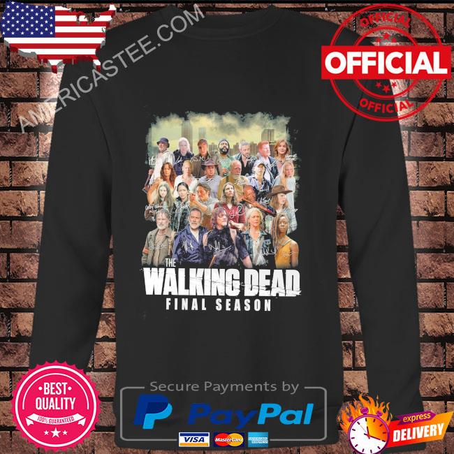 The walking dead final season 2023 signatures thank you for the memories shirt