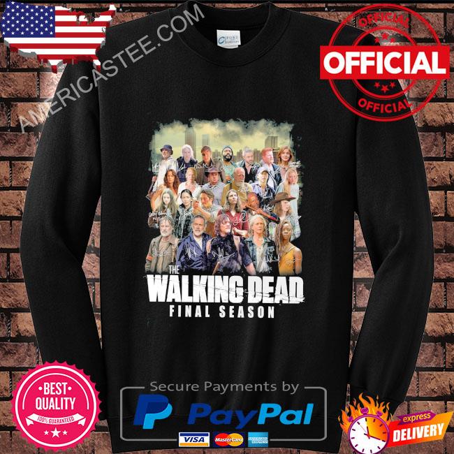 The walking dead final season 2023 signatures thank you for the memories shirt