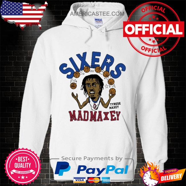 Tyrese maxey philadelphia 76ers sixers mad maxey caricature shirt