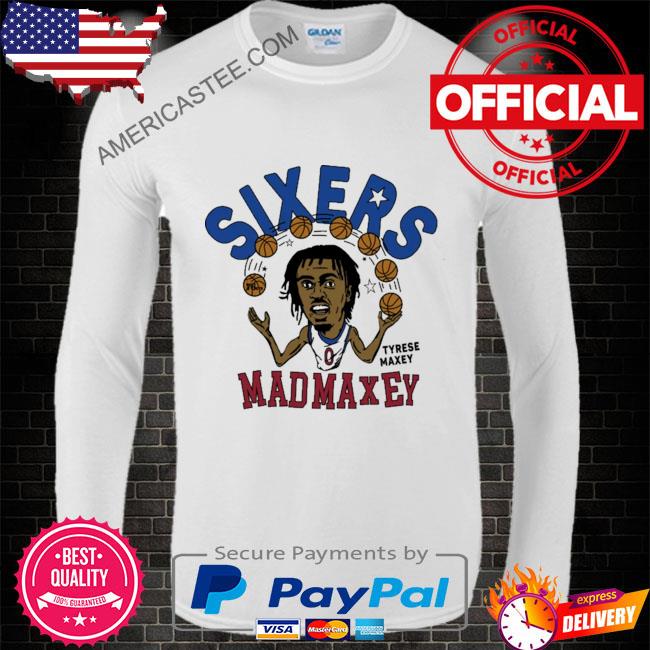 Tyrese maxey philadelphia 76ers sixers mad maxey caricature shirt