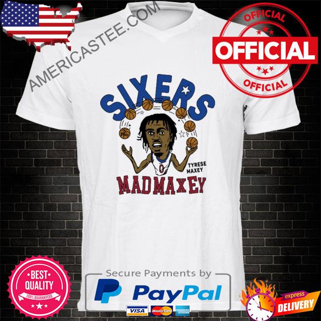 Tyrese maxey philadelphia 76ers sixers mad maxey caricature shirt