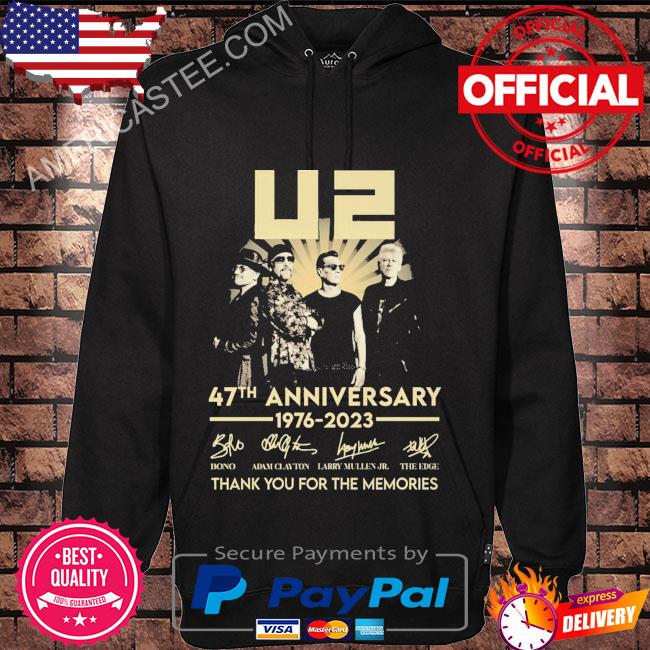 U2 47th anniversary 1976 2023 thank you for the memories signatures shirt