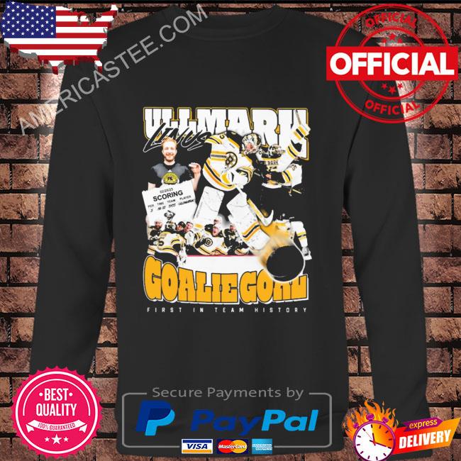 Ullmark goalie goal first in team history 2023 shirt