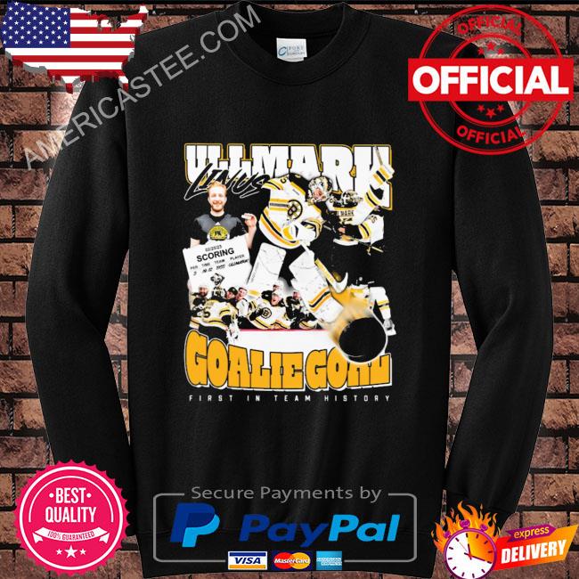 Ullmark goalie goal first in team history 2023 shirt