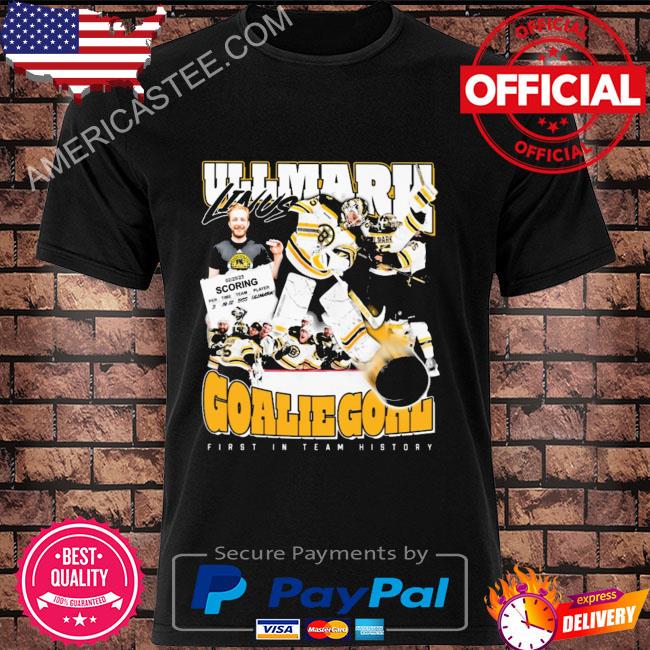 Ullmark goalie goal first in team history 2023 shirt