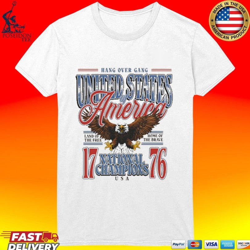 United States Of America World Champions Hang Over Gang T-shirt