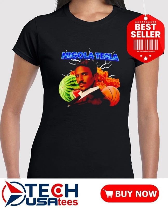 Nigola Tesla collage shirt
