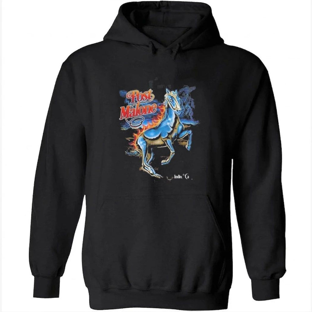 Post Malone Stagecoach 2026 Festival Indio California Merch On April 26 2026 The Lightning Horse T-Shirt