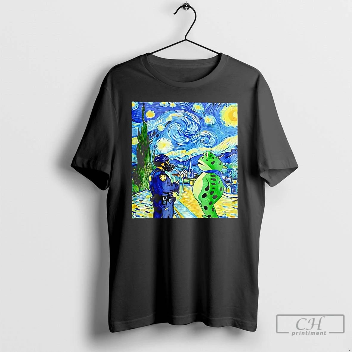 Premium Polish Portland Frog Starry Night T Shirts