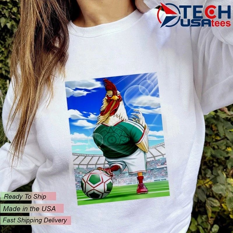 Rooster Fighter Mexican Soccer Athlete Mayan Calendar shirt