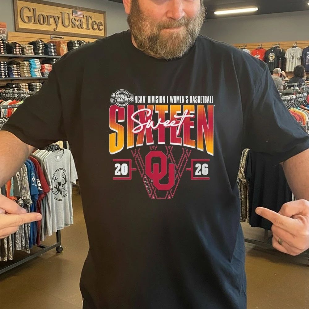 Oklahoma Sooners Women’s 2026 NCAA Women’s Basketball Tournament March Madness Sweet 16 Shirt