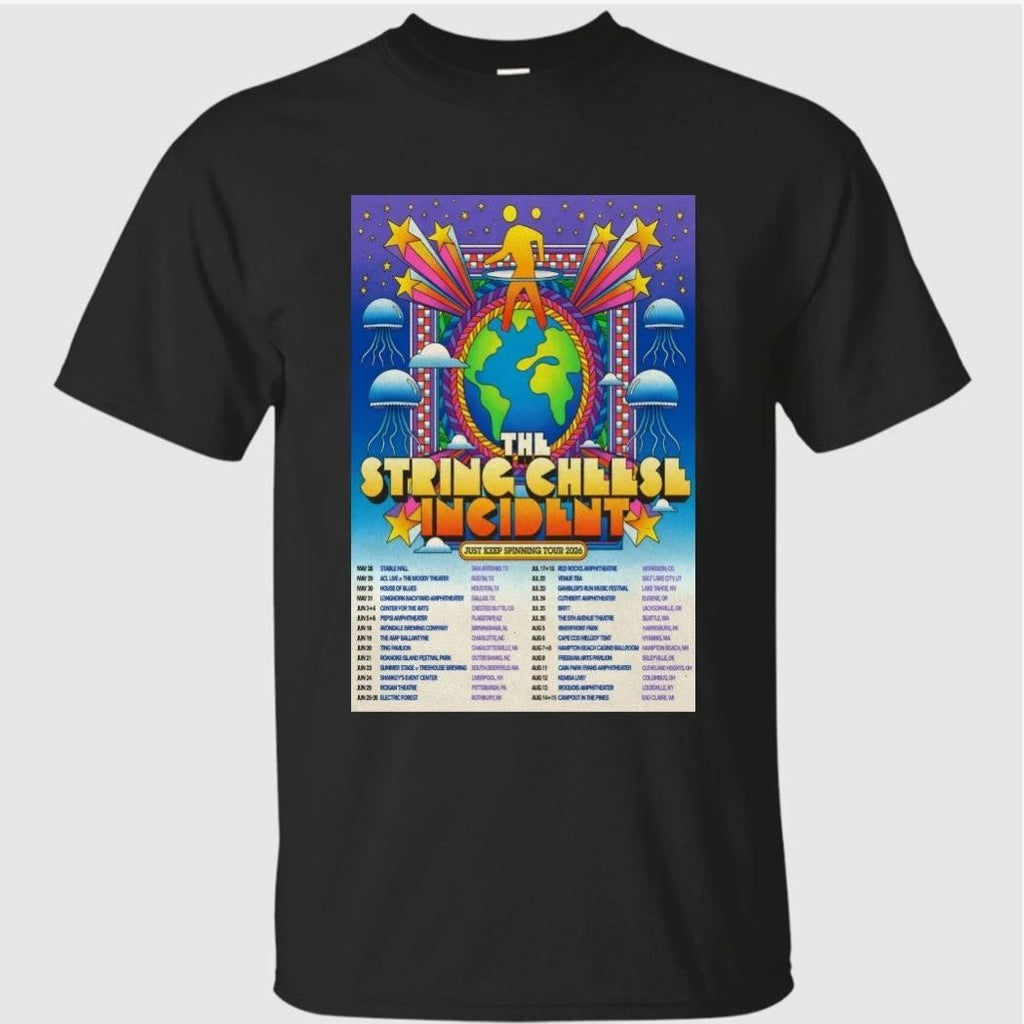 The String Cheese Incident Just Keep Spinning Tour 2026 Poster Shirt