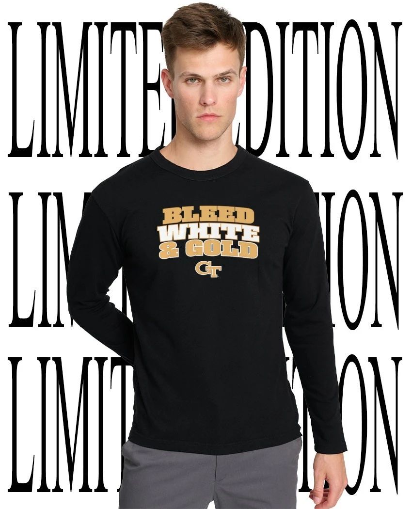 Georgia Tech Yellow Jackets bleed white and gold shirt
