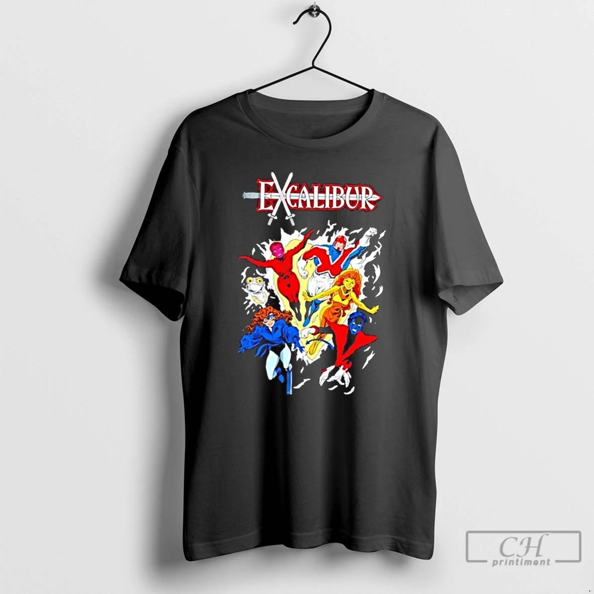 Classic Excalibur Cartoon Vintage T Shirts