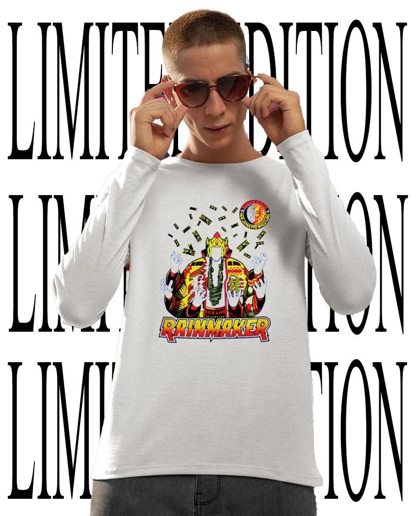 NJPW Kinnikuman Kazuchika Okada Rainmaker money falling Wrestling t-shirt