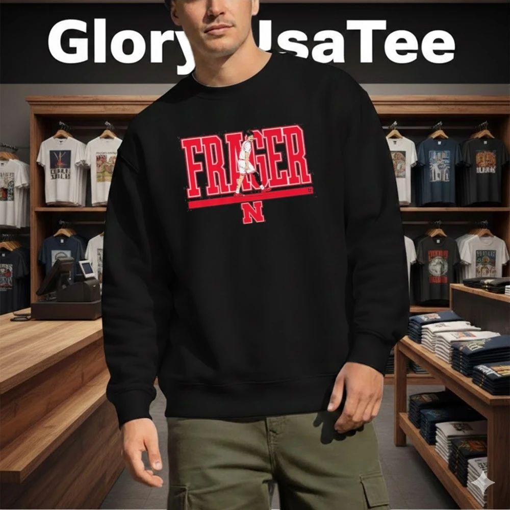 Nebraska Basketball Braden Frager Name Pose Shirt