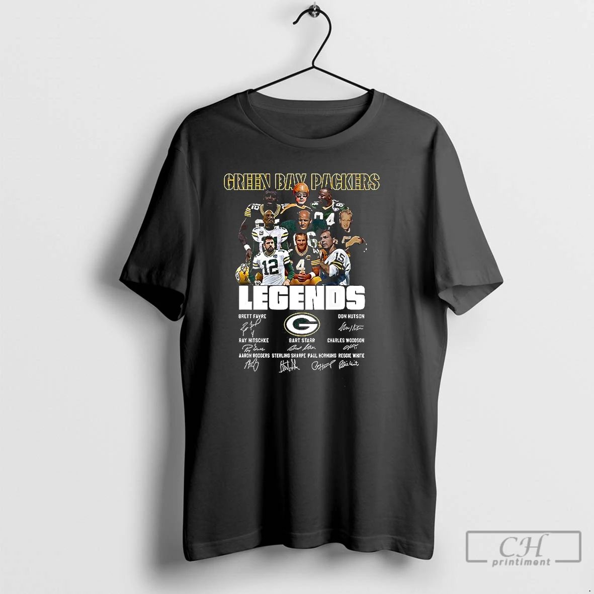 Classic Green Bay Packers Legends Vintage Signature T Shirts