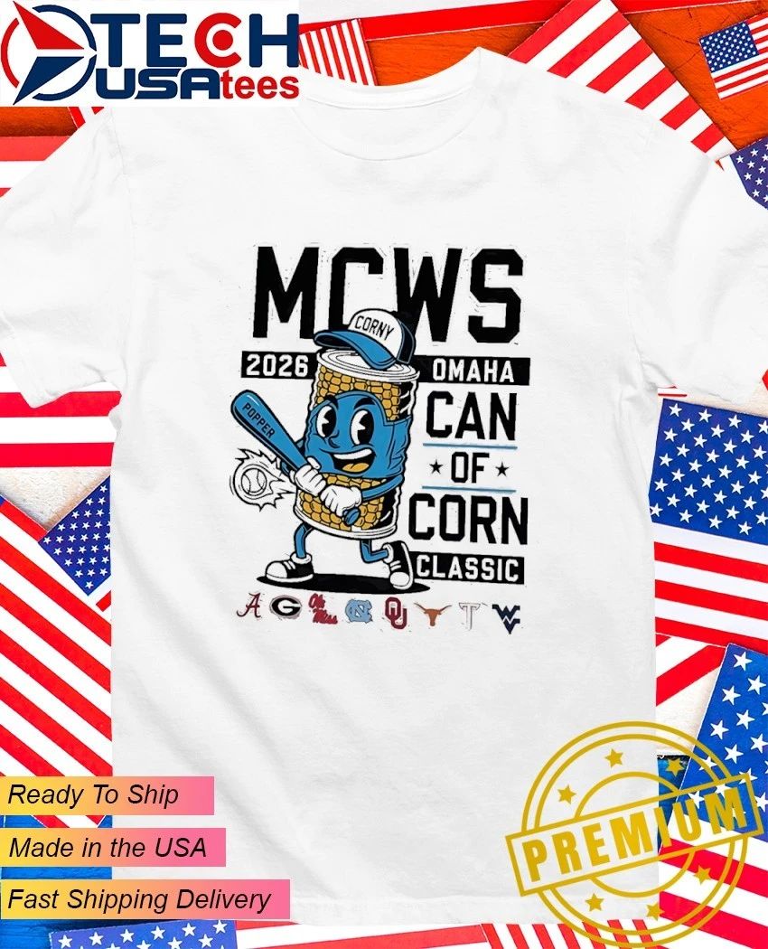 2026 Men’s College World Series 8 Team Can Of Corn shirt