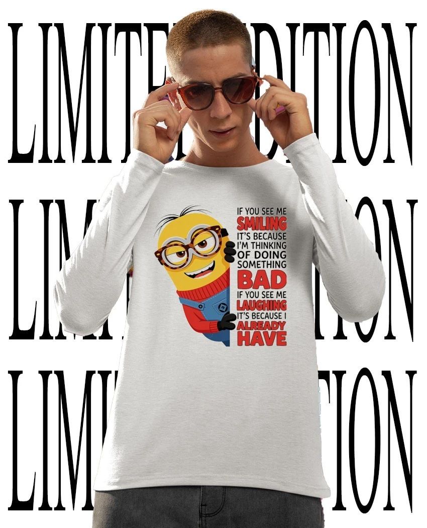 Minion Mischief If You See Me Smiling Thinking Of Doing Something Bad Laughing Already Have shirt