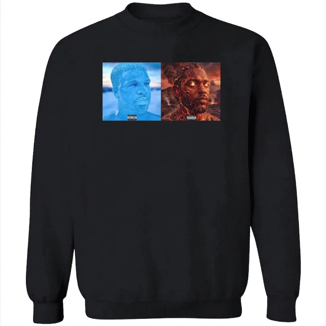 Funny Drake Iceman And Kendrick Lamar Fireman Album Covers T-Shirt