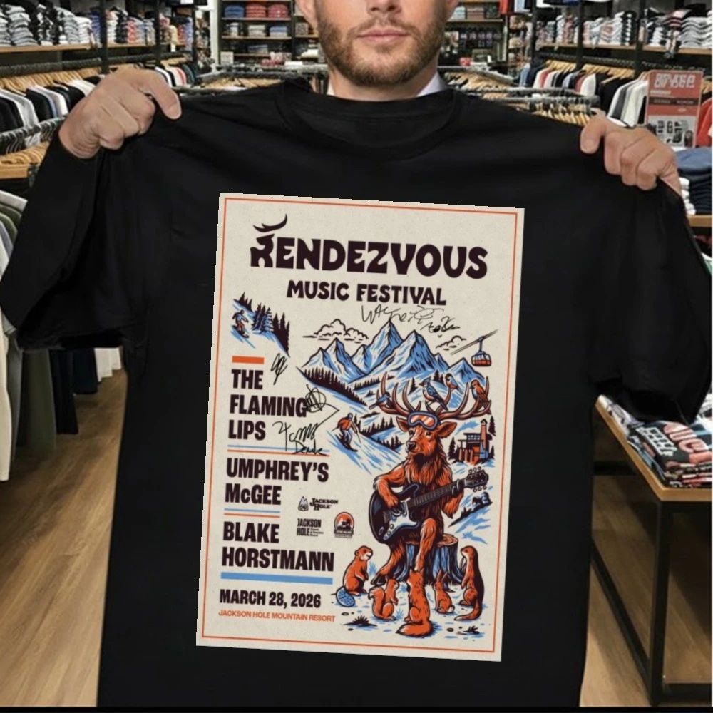 Rendezvous Music Festival Jackson Hole Mountain Resort March 28 2026 Poster Shirt
