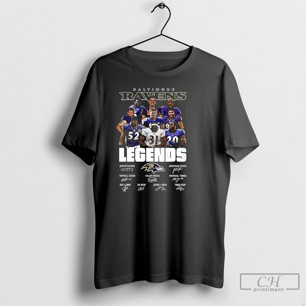 Classic Baltimore Ravens Legends Vintage Signature T Shirts