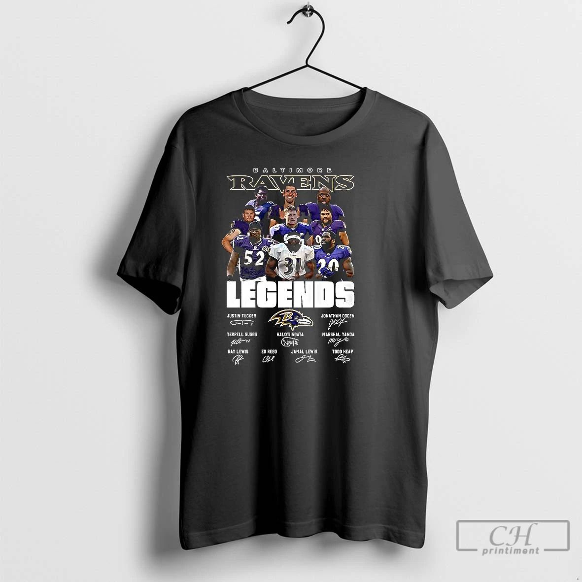Classic Baltimore Ravens Legends Vintage Signature T Shirts