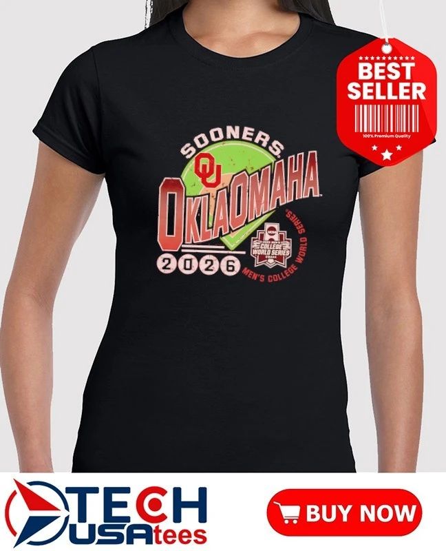 Crimson Oklahoma Sooners 2026 NCAA Baseball Men’s College World Series shirt
