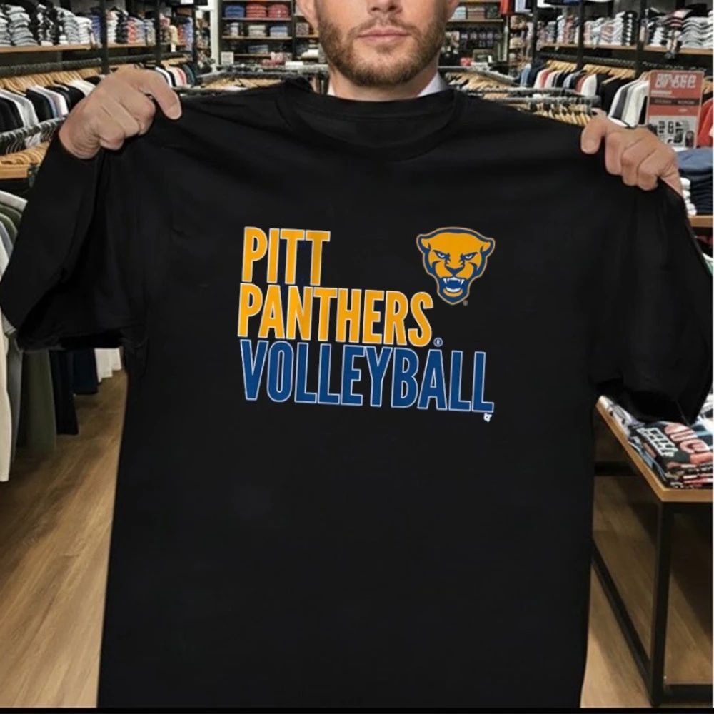 Pitt Panthers Volleyball Text Logo Overlay Shirt